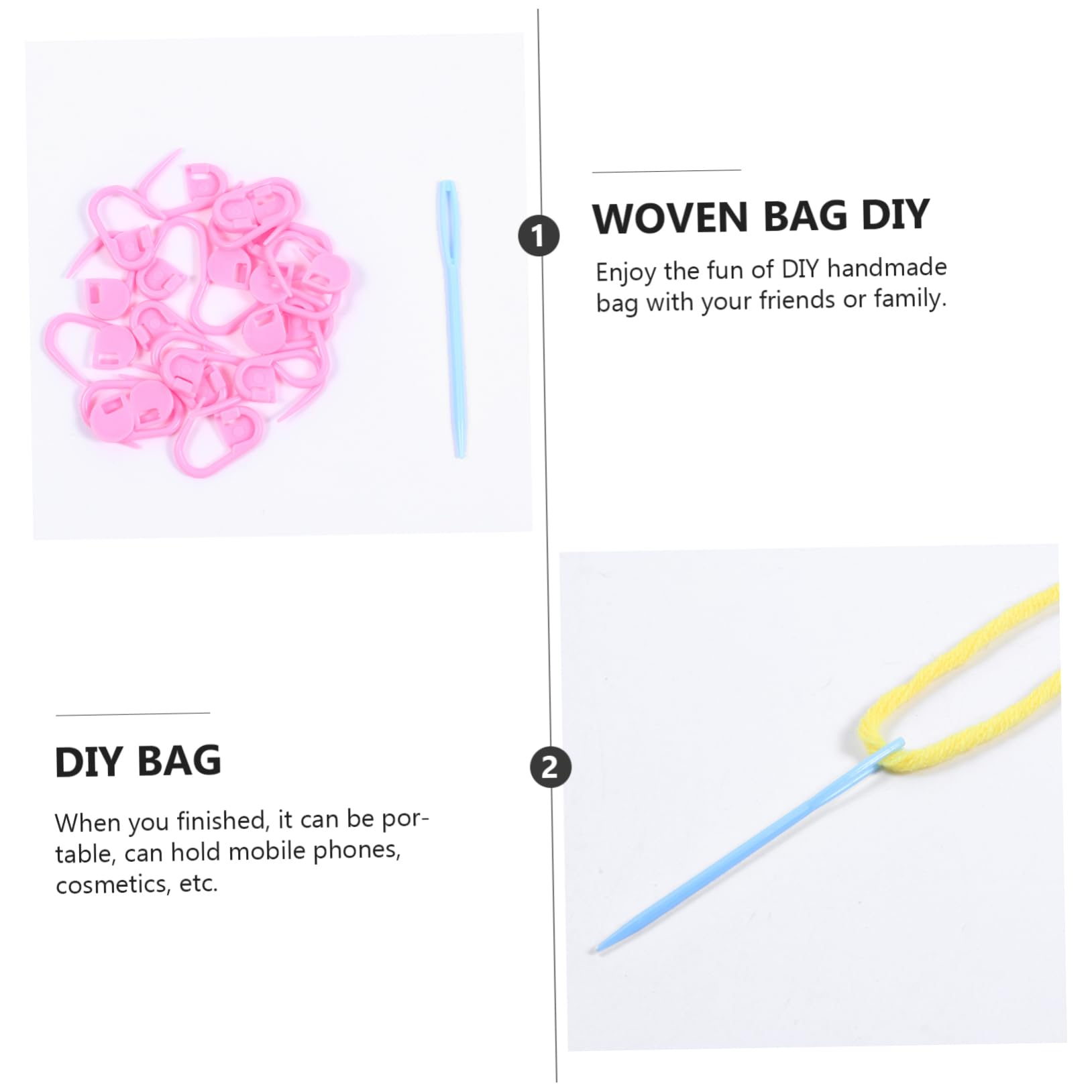 Homoyoyo Handmade Bag Knitting Set Bag Making Material Kit for Women Girls Fine Craftsmanship