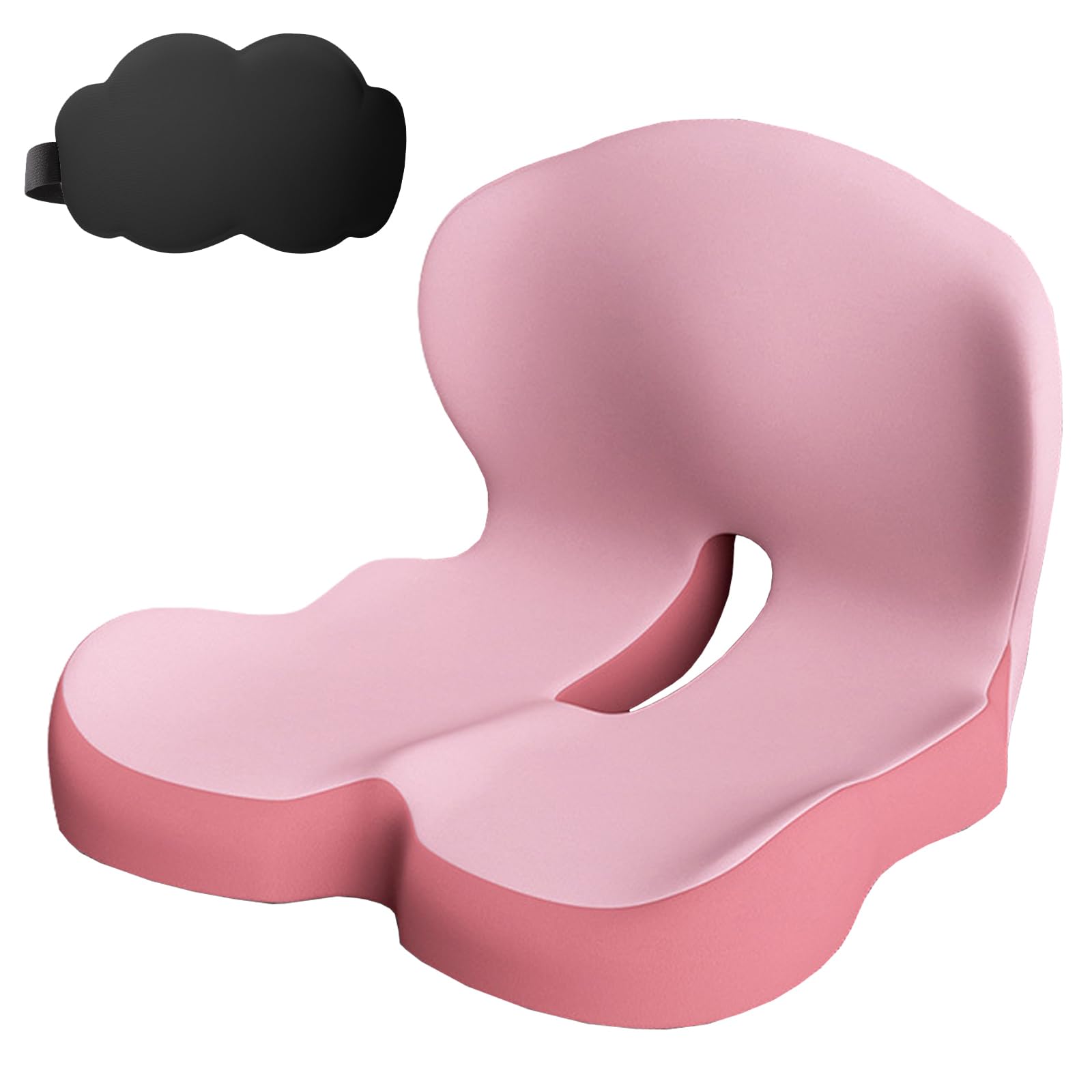 Memory Foam L-Shaped Integrated Seat Cushions - Office Chair Seat Cushion is Ergonomically Designed for Car & Long Trip, 5-Second Rebound Support,