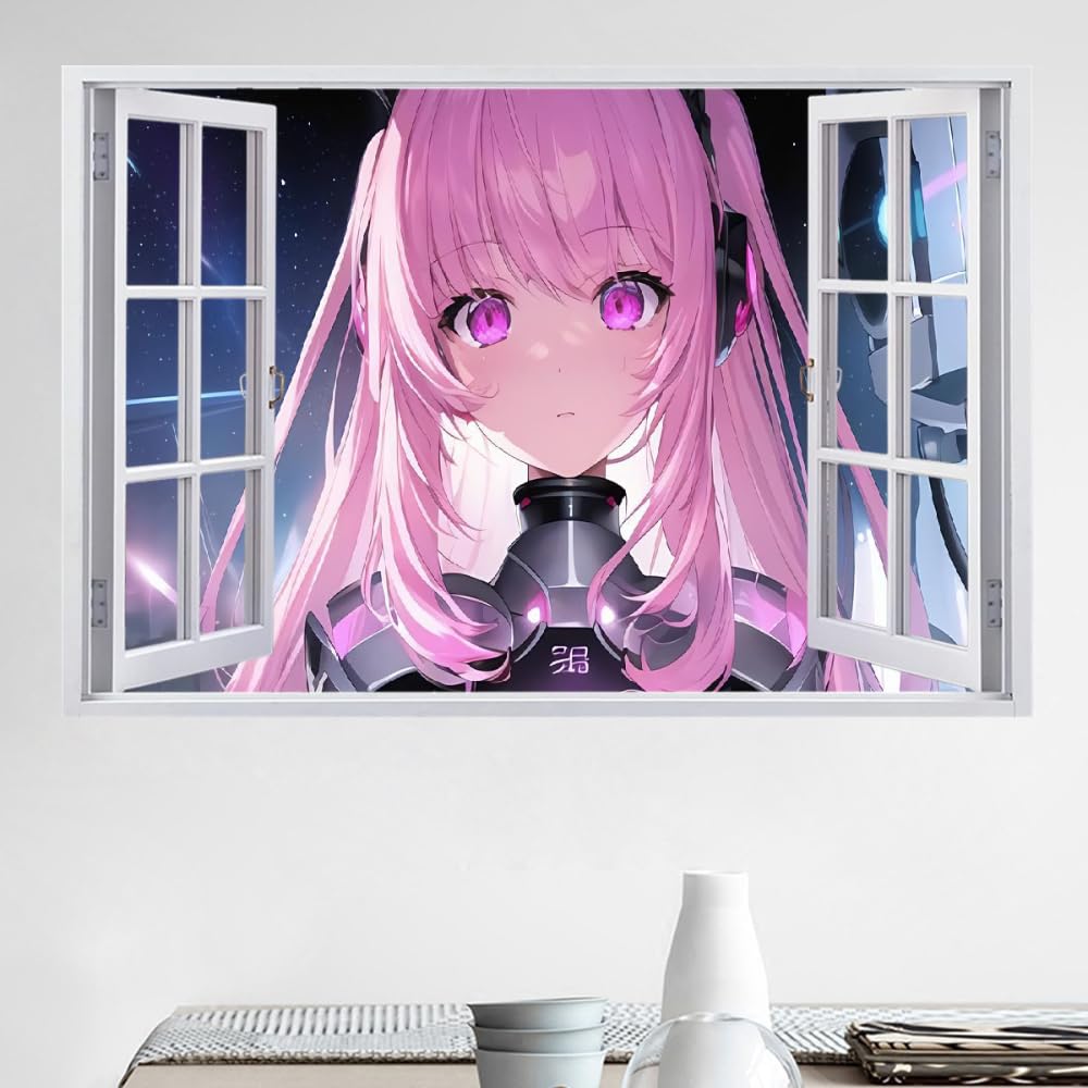Adesivi Murali 3D Fracassato Personaggi Dell'Anime Decorazione Domestica Smontabile Del Vinile Del Tatuaggio Della Parete Cartone Animato Decalcomanie Impermeabili Art For Kids Room Wall Decor 120x80