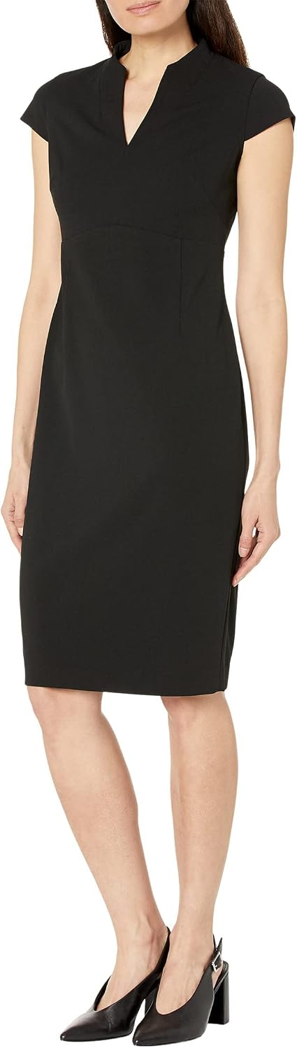Calvin Klein Women's Sleeveless Full Length Sheath Dress Black Size 16W
