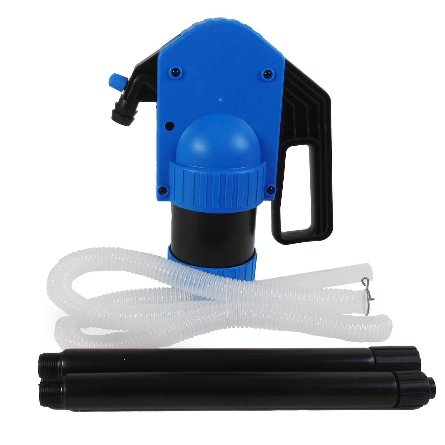 UNIVERSEL - Pompe À Main - Idéale Pour Carburants, Lubrifiants, Eau Et Plus - ‎Débit 0,50 L/Coup De Pompe - Adaptation 50mm - 3 Embouts Téléscopiques Inclus - 39,6 x 23 x 14,7 cm