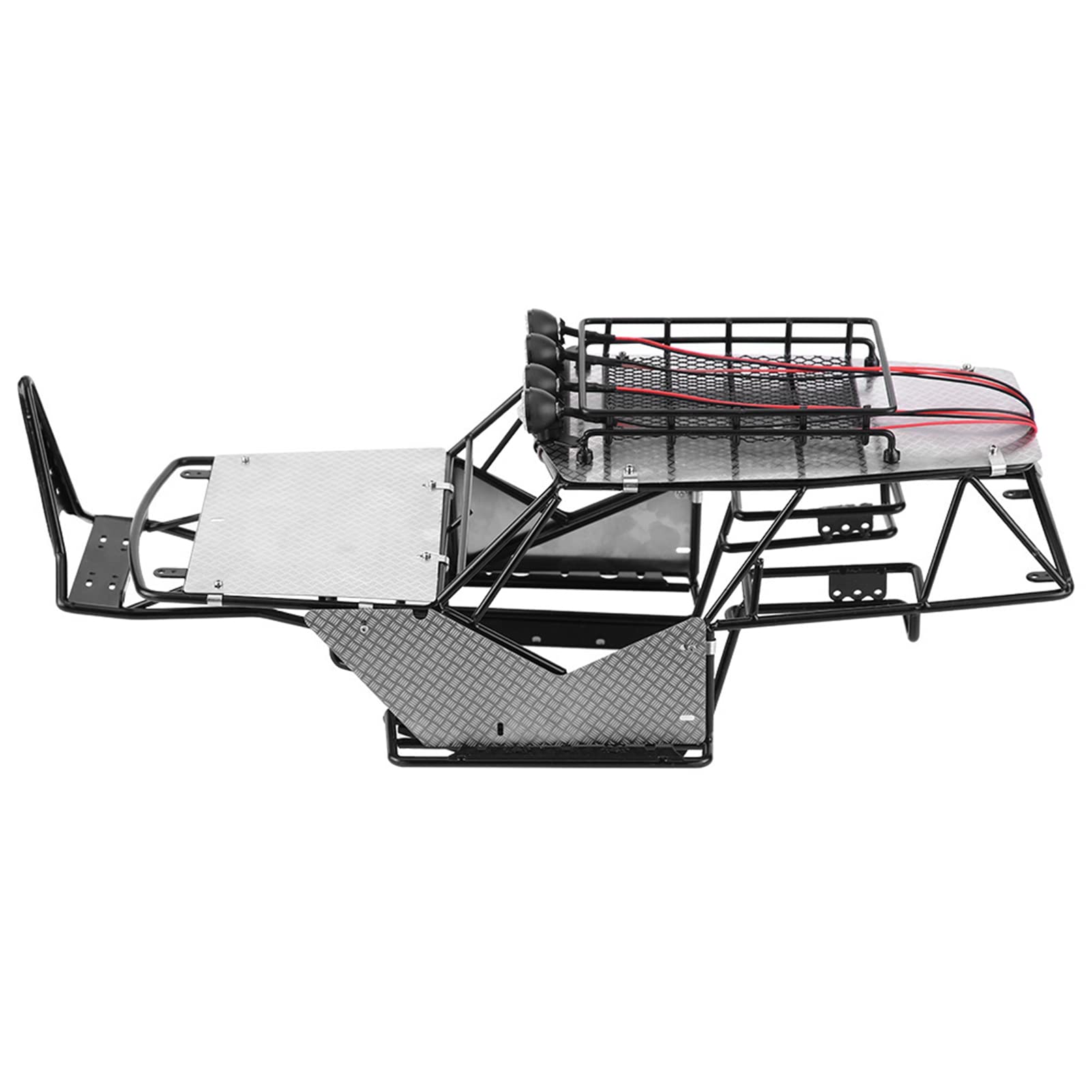 RiToEasysports Metalowa Rama do Samochodu RC, z płytą ochronną i Specjalnym Kształtem, do Samochodu Gąsienicowego RC Axial Wraith AX90018 90020 w Skali 1/10
