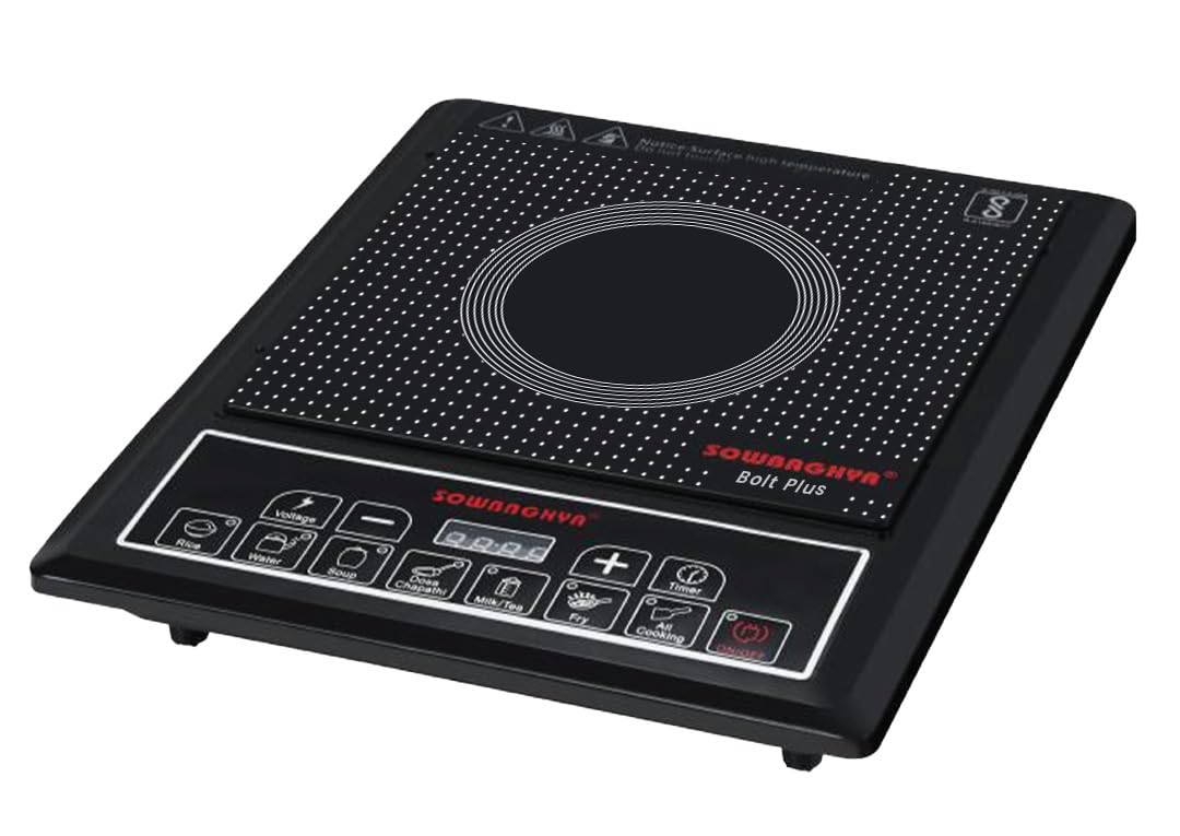 Sowbaghya Bolt Plus Induction Cooktop, Digital Control Panel, Multiple Cooking Modes, Black-picture-25
