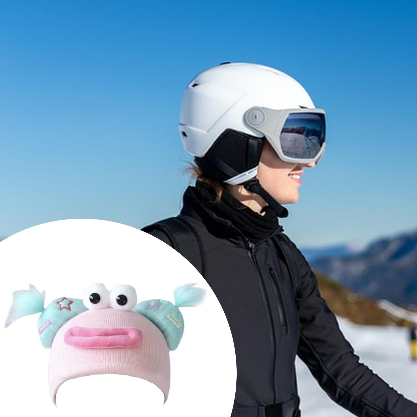 Copertura Casco Elastica per Casco Accessorio Casco Snowboard Decorativo in Maglia con Trecce Appariscenti Morbida E Resistente Adatta per