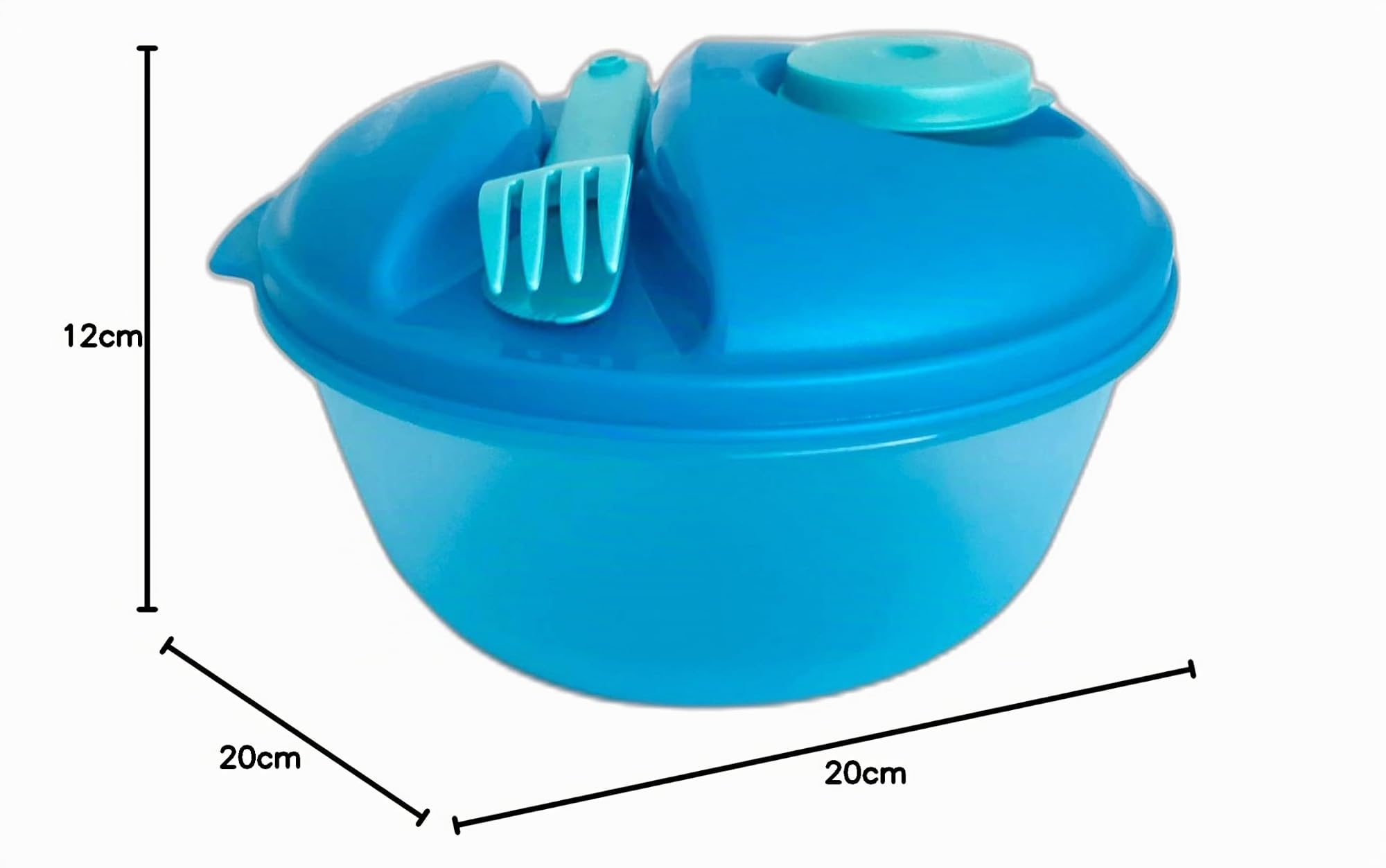 Tupperware to Go Salat&Go 1,5 L blau türkis A157 Salat & Go mit Besteck Picknick und Dressingbecher Küche, Haushalt & Wohnen