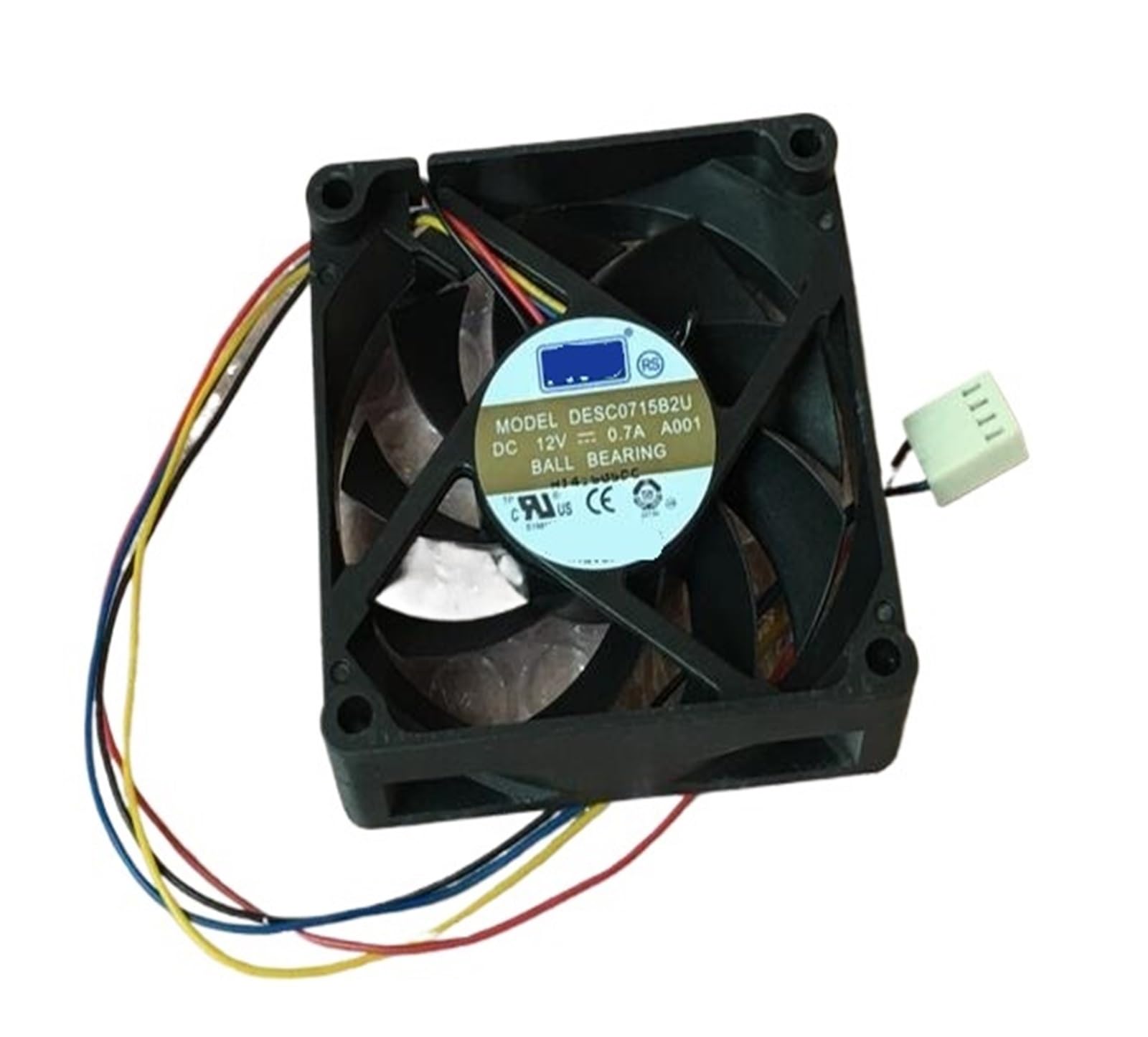 UWUKCJOKQ DESC0715B2U 12V 0.7A 7CM 7015 7020 4wire Double Ball Fan