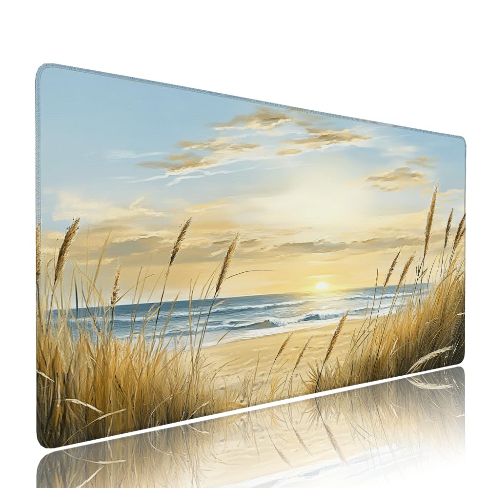 Alfombrilla de Mouse para Juegos, Giallo, XXL, Antideslizante, Impermeable, Diseño de Tramonto, Extendido, Grande, 1200x600x3mm, para PC, Laptop, Ufficio, Famiglia d-598