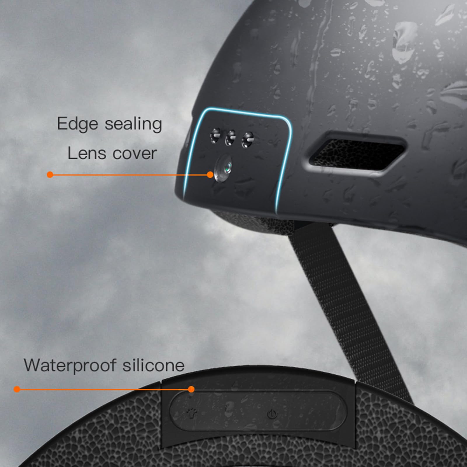 Grabadora Inteligente de Casco de Montar a Caballo para Deportes de Bicicleta Locomotora de Motocicleta con resolución de cámara WiFi: 1280 * 720P 1300mAh,Black