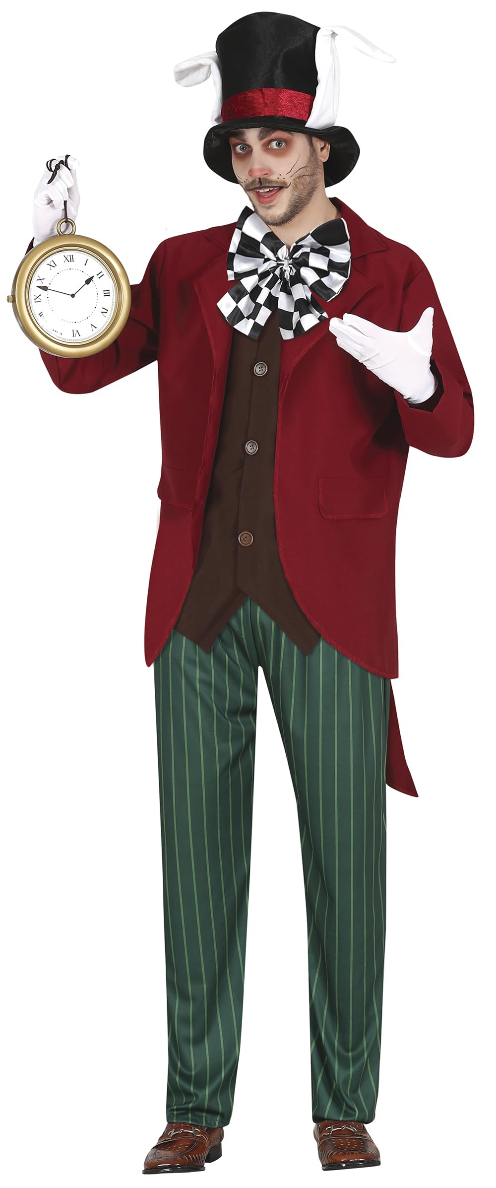 FIESTAS GUIRCA Zauberhafter Märchen Hase Kostüm – Hutmacher für Karneval Fasching Herren