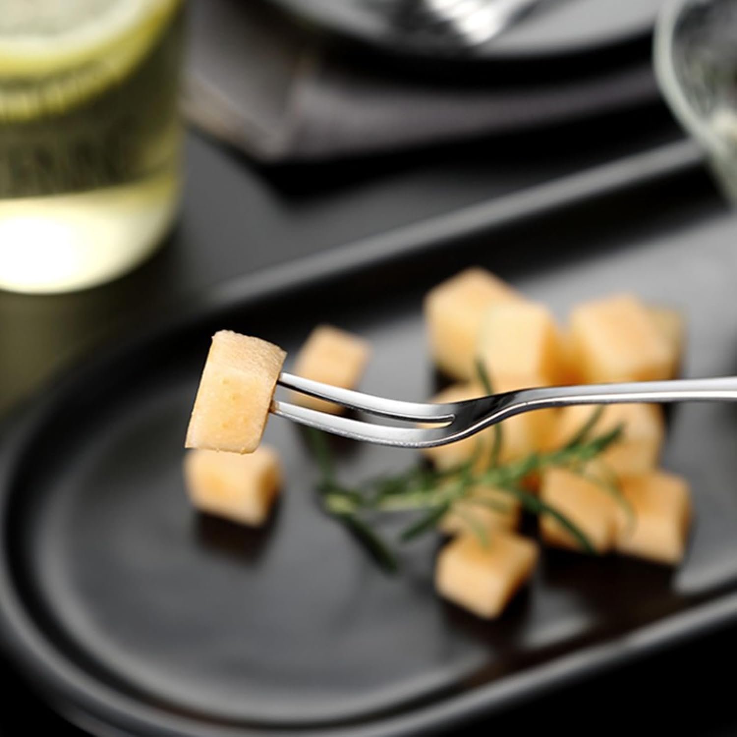 fruit forks，Dinner Forks,Stainless Steel ForksStainless Steel Fruit Forks Sticks Silvery for Dessert Tableware Cute Bento Accessories for Boys Girls Length 13cm/5.1" (Color : 5pcs)