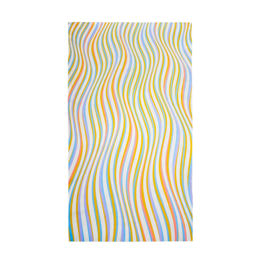 Surwin Men's Color Wave Large Beach Towel Microfibre Stripe Bath Towel Quick Dry Lightweight Summer Towels For Travel, Swim, Camping, Fitness, Sports, Yoga (,80X180cm)