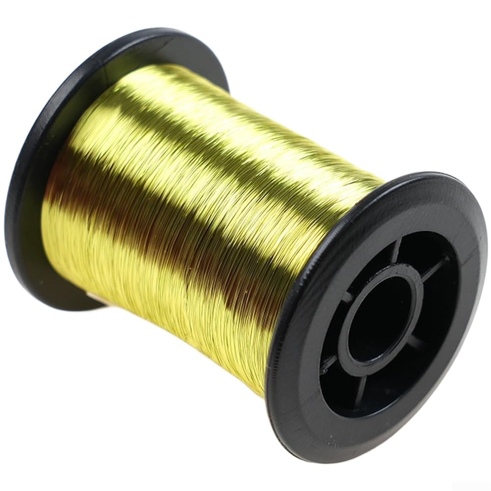 Fine Gauge Copper Wire 0.1mm for Fly Tying Nymph Body Material and Hook Binding in Traditional and Modern Fly Patterns (Olive Green)