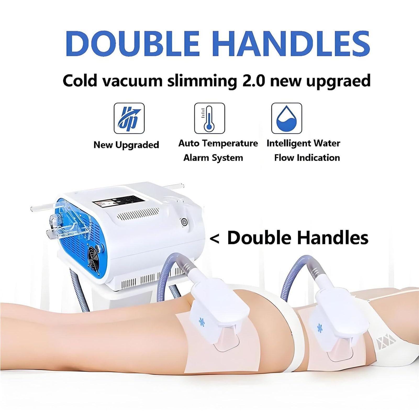 Instrumento para lipólisis de Grasa por Criolipólisis, Equipo de Belleza Adelgazante por Congelación al Vacío con Refrigeración Profesional para Adelgazar Brazos, Muslos