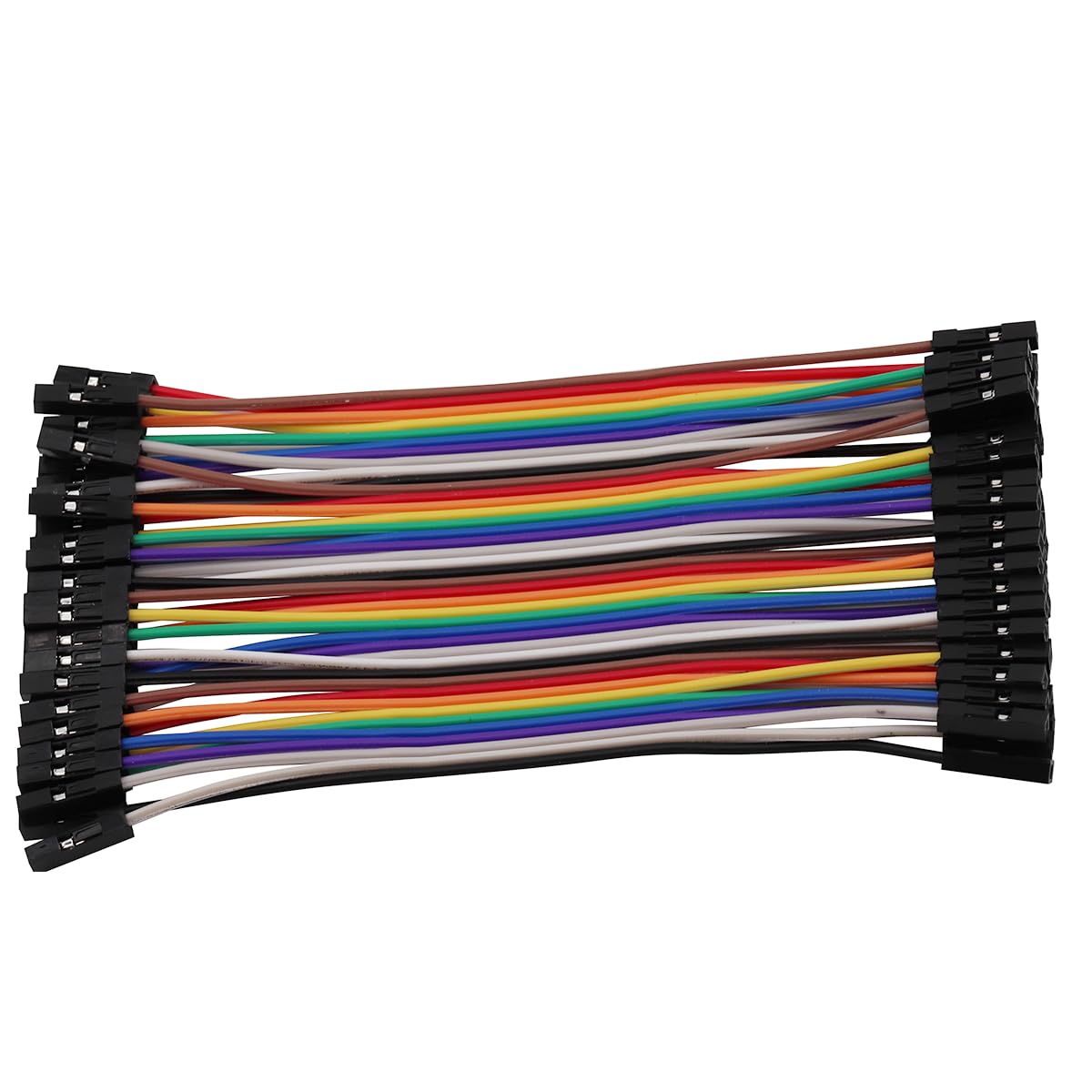 120 cavi jumper Wire a 40 pin – 10 cm/3,93 pollici femmina/maschio, 24 AWG per Arduino Breadboard fai da te
