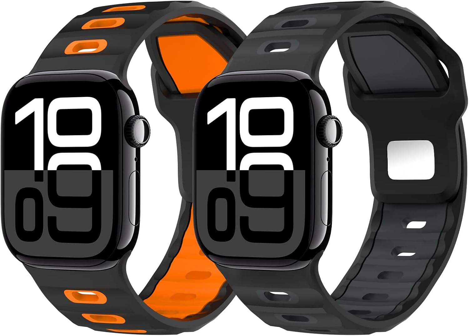 MoKo 腕時計バンド 2本パック Apple Watch Ultra 2/Ultra 49mm S10 46mm 9/8/7 45