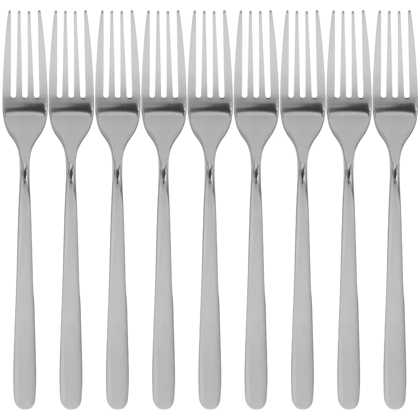 DINHEAROM 12Pcs Stainless Steel Dinner Forks Set Sleek Modern Design Dishwasher Safe Tableware for Home Restaurant Wedding Use Elegant Forks Dining Experience
