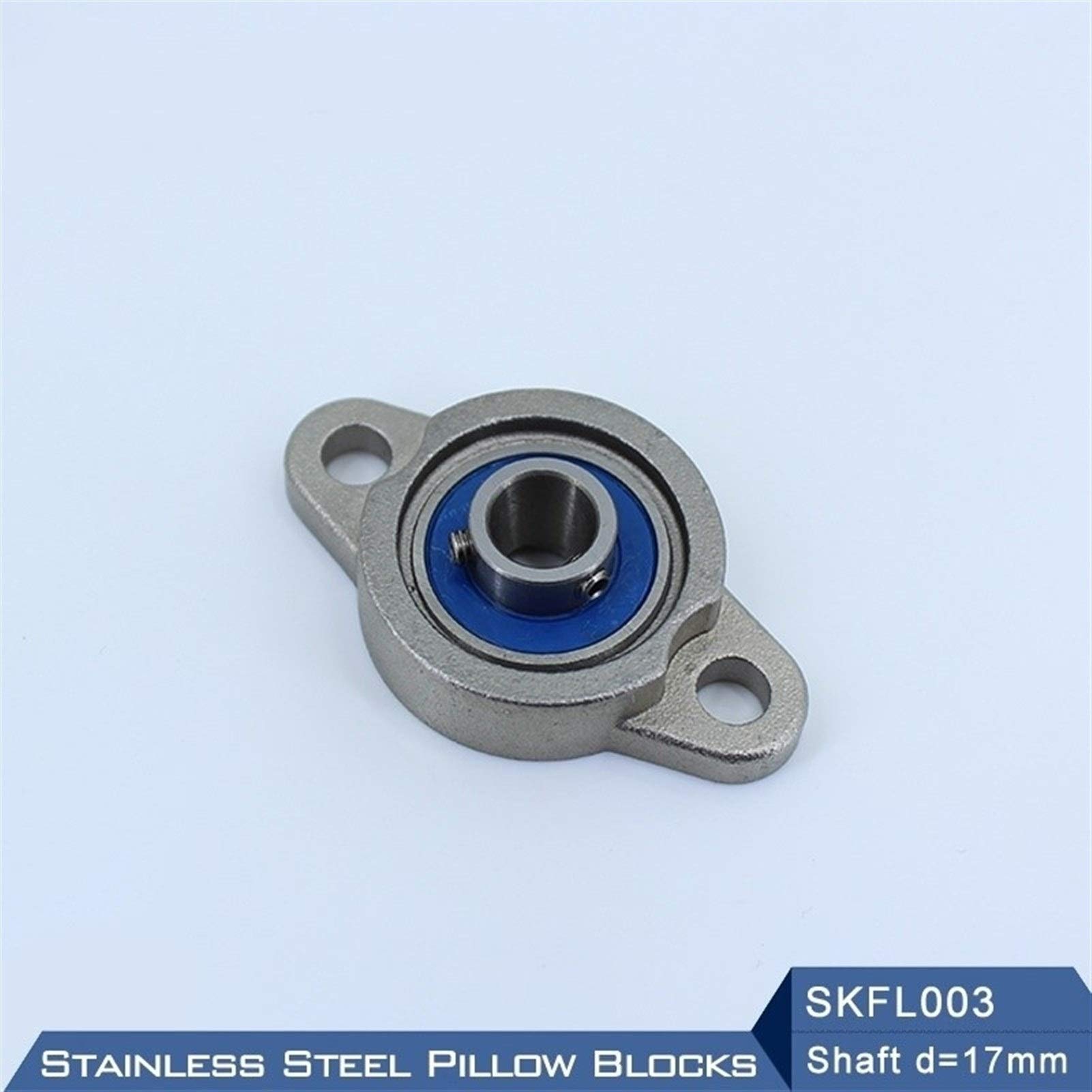 SKFL003 SSKFL003 Edelstahl Pillow Block Mounted Lager (1 Stück) Lagerwelle 17mm Lagergehäuse S KFL003 17 mm