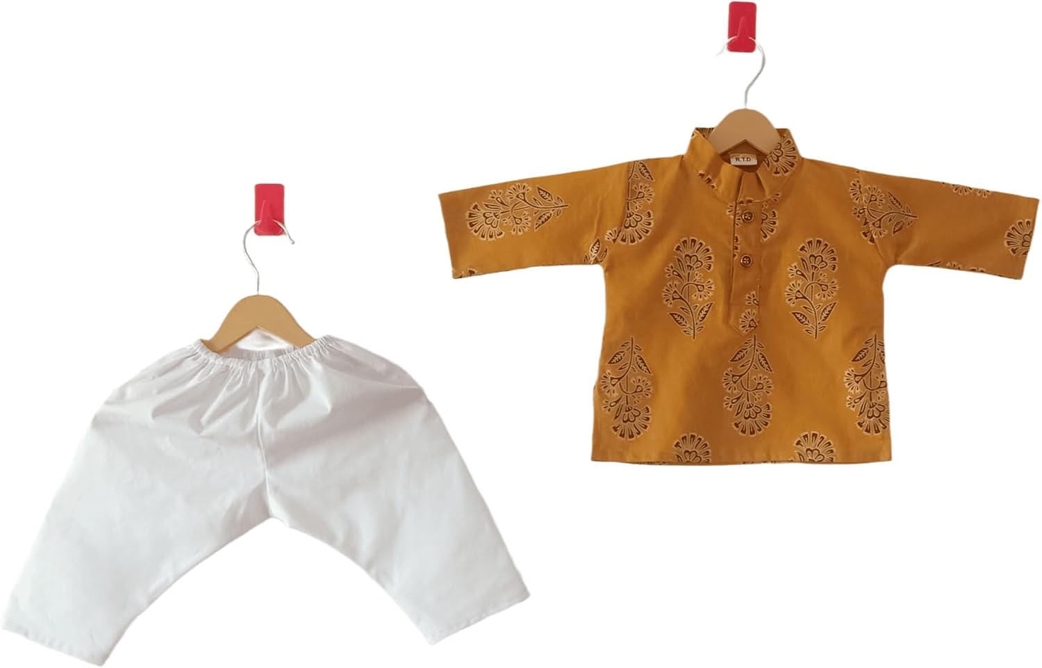 Yellow Kurta Pajama Block Print Handmade Cotton Set | Organic Cotton