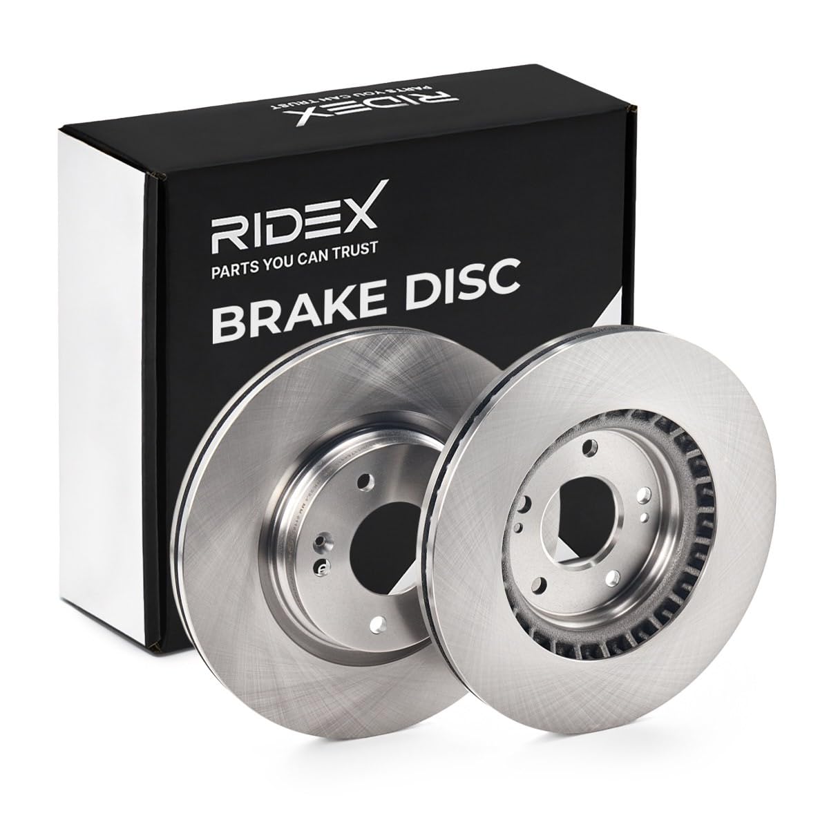 RIDEX 82B1589 2x Disco de freno Delantero sin buje de rueda sin cojinete rueda sin perno de sujeción de rueda Compatible con HYUNDAI Tucson TL, TLE