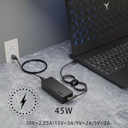 Miniatura 9 de Adaptador de CA USB tipo C de 45 W compatible con Lenovo Chromebook C330 300e 100e 500e N23 Yoga, Lenovo ThinkPad T480 T480s T580 2ª generación MTK