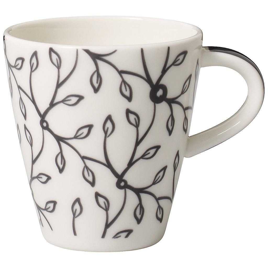 Villeroy & Boch 1035251420 Caffè Club Floral Steam Espresso Cup, Grey
