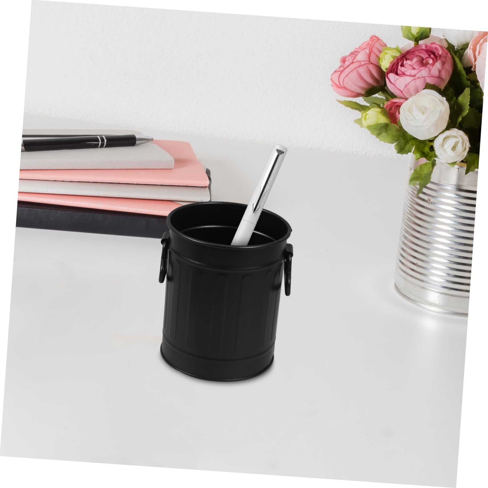 OSALADI 4 Set Cestino Da Scrivania Portapenne Alla Moda Contenitore Per Pennelli Da Trucco Organizer Da Tavolo Per Penne Portapenne Multifunzione Secchio Per Cancelleria 2 pezzi * 4
