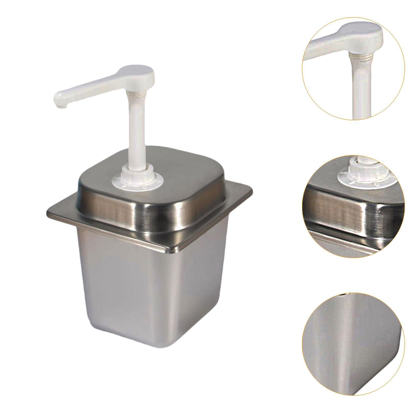 Botella con Dosificador de 2,3 L para Salsas Y Condimentos, Dispensador Manual para Cocina Y Bar, 30 CC