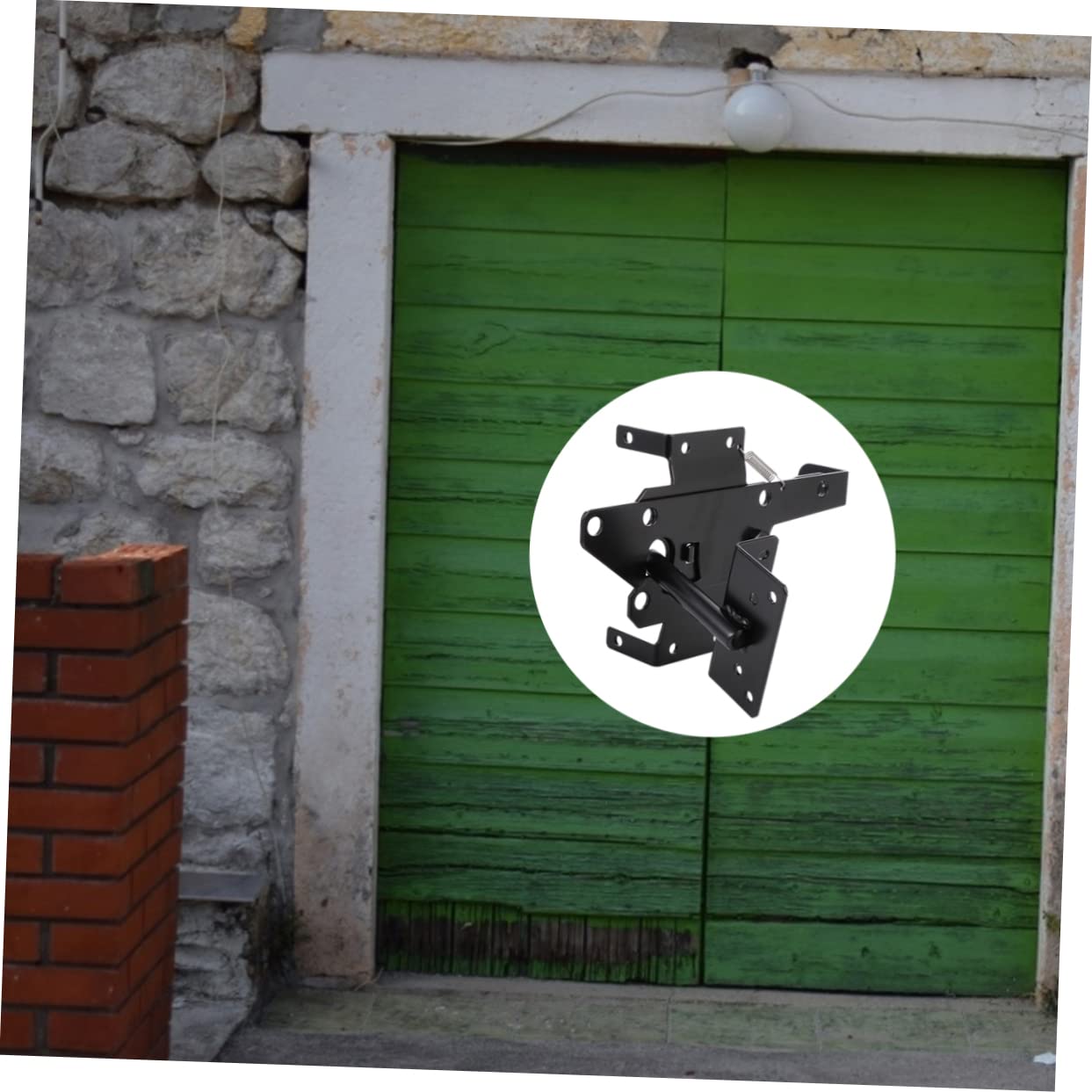 Loquet de Portail à Verrouillage Automatique Noir, Robuste