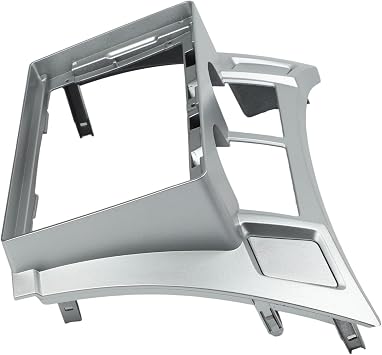 Radio Frame Double DIN ABS for DASH Panel Decorative Car Radio Fascia Frame for Compatible For Toyota For Yaris 2008-2011 For Platz For Vitz 9-Inch Large ScreenSilver