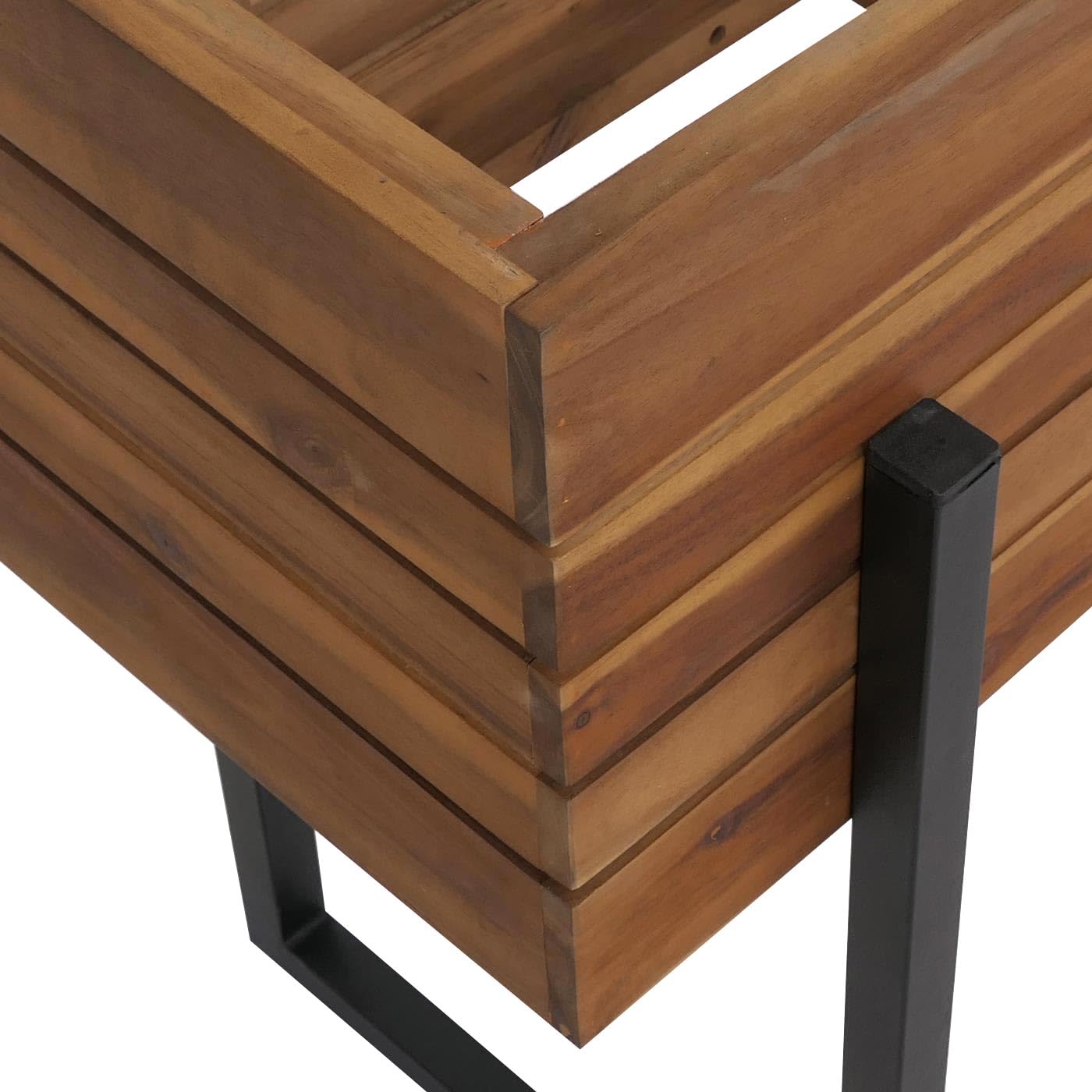 Mendler Hochbeet HWC-P85 Outdoor FSC® 68x80x30cm - braun | Pflanzbeet, Blumen-/Pflanzkasten, Pflanzkübel, Akazie Holz