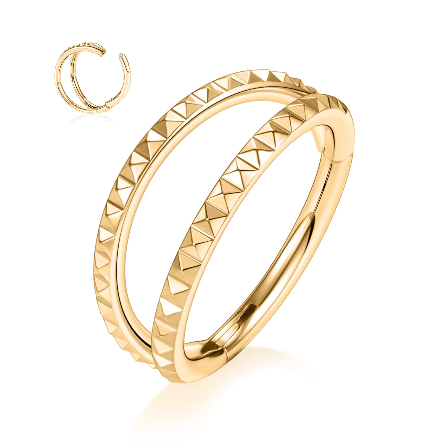 316L Surgical Steel Septum Clicker Ring Nose Ring Hoop Sleeper Hoop Earring Helix Rook Conch Cartilage Daith Tragus Earrings Lobe Nose Piercing