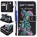 Produktbild EUWLY Handy Hülle Samsung Galaxy J5 2017 Handy Schutzhülle Brieftasche Handyhülle Lederhülle Leder Tasche Bookstyle Handytasche Kartenfach Wallet Klapphülle Flip Case Cover,Karikatur Maus