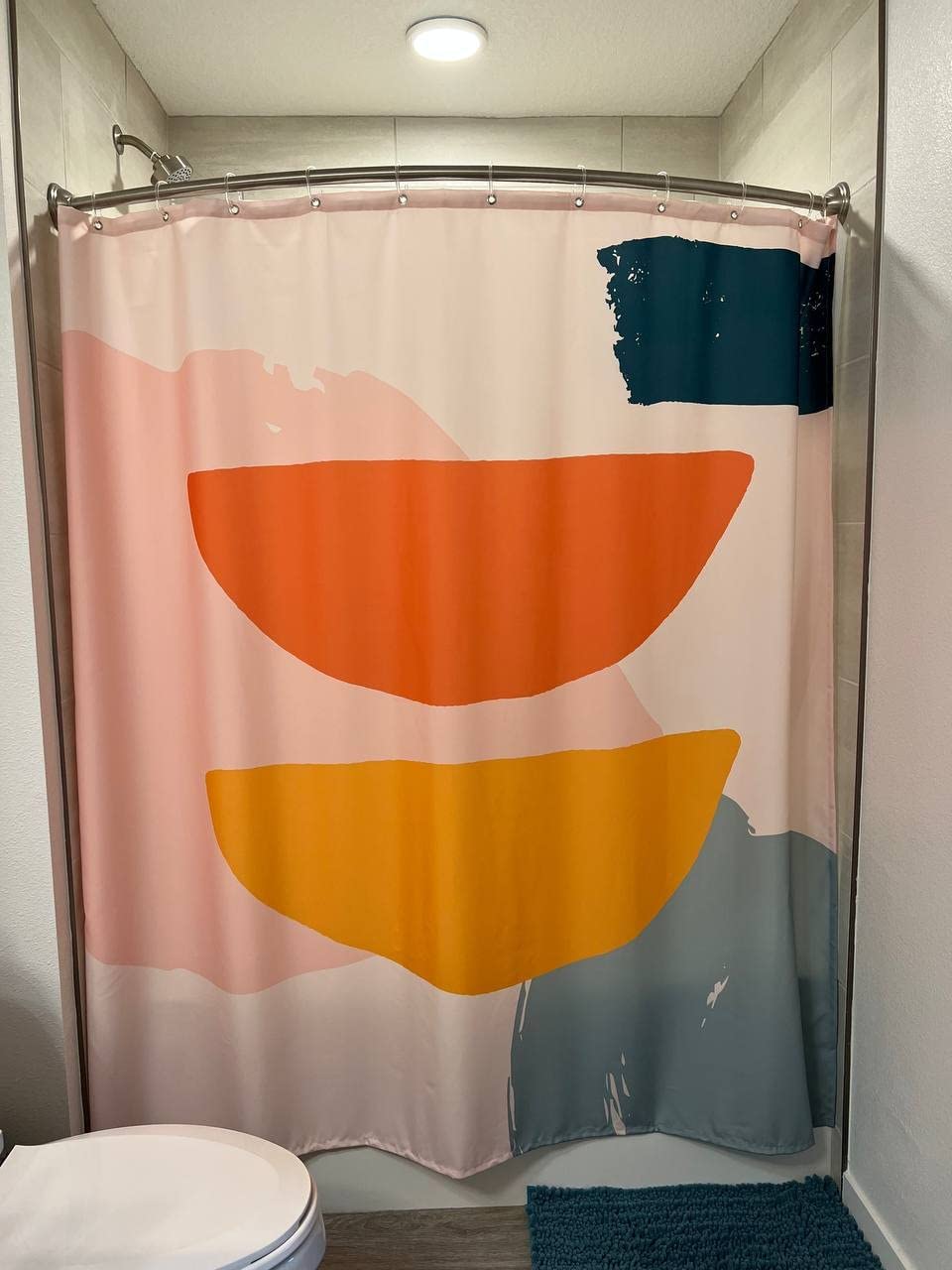 5/mo Finance Uphome Fabric Abstract Shower Curtain Modern Aesthetic