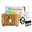 Flame Diffuser for Essential Oils, 200ml Ultrasonic Aroma Diffusers with Cool Mist, Aromatherapy Diffuser with Auto-Off Protection (Wooden Grain(7 Colors), Peppermint+Lavender+Tea Tree+Lemon)