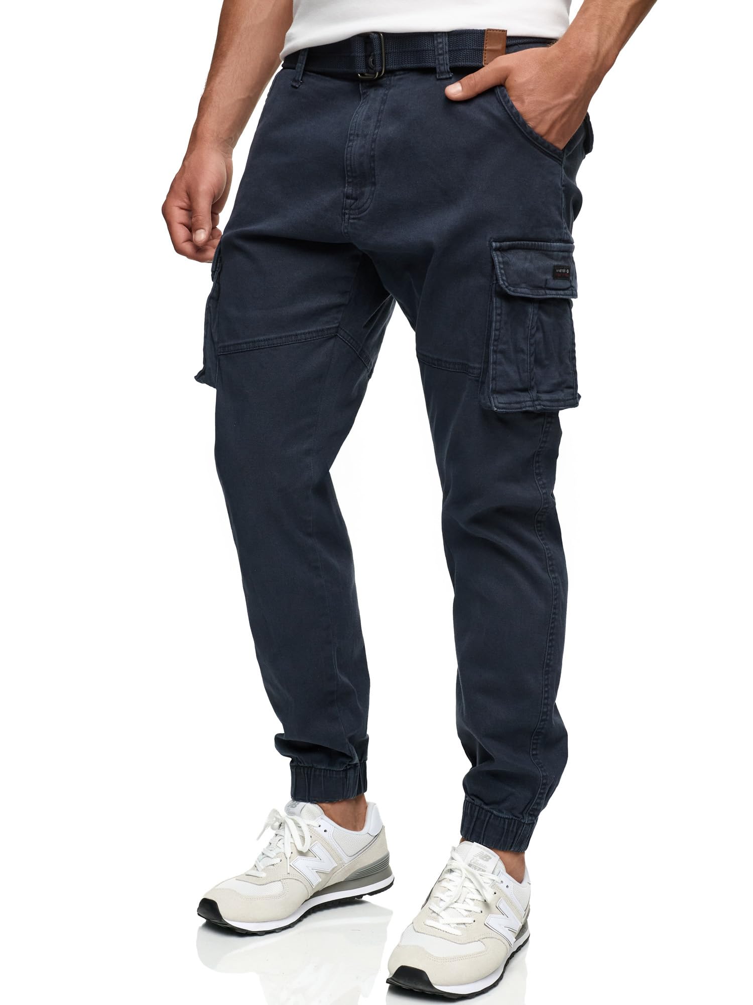 Indicode Uomini Kerr Cargo Pants | Pantaloni Cargo in 98% Cotone Inclusa Cintura