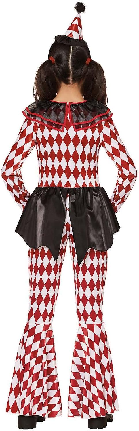 Spirit Halloween Kids Red Carnival Clown Unitard Costume