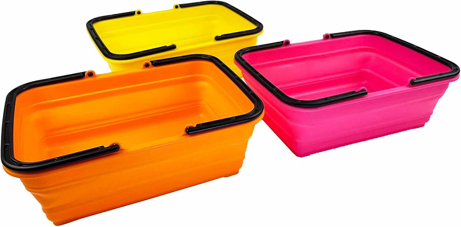 SAMMART Collapsible Basket with Handle 8L (2.1 Gallon