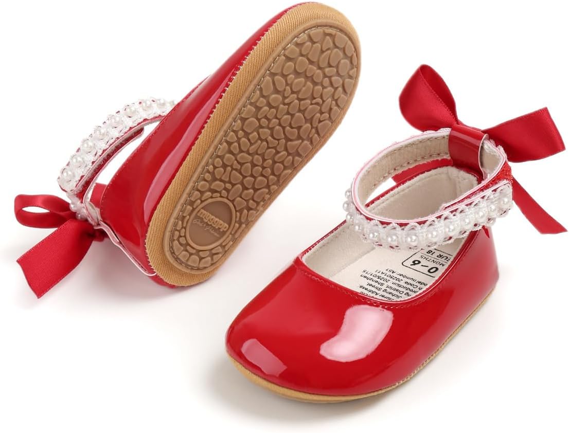 hitoddlerベビーボーイズガールズシューズメアリージェーンフラットドレスシューズ 幼児ベビーウォーキングモカシン 新生児ベビー