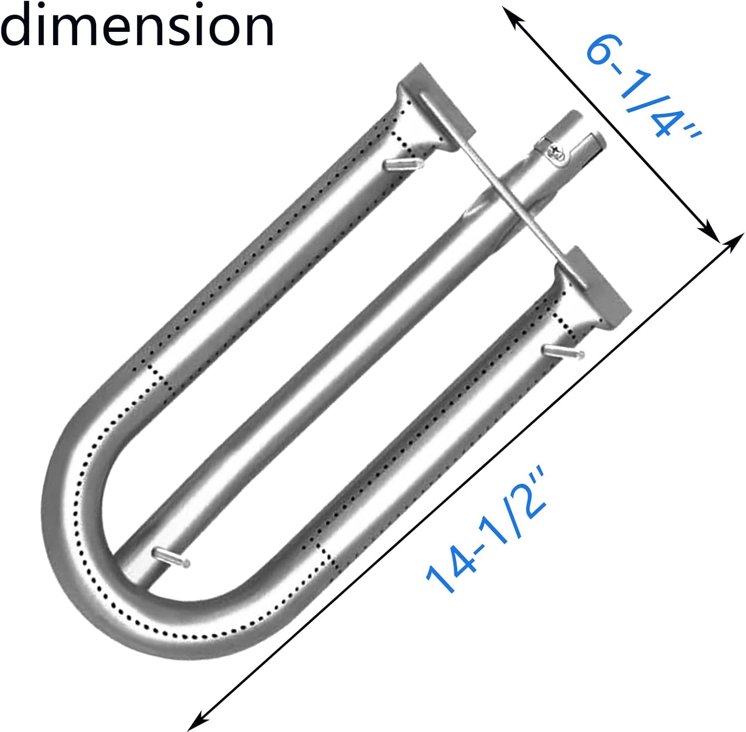 Heavey-Duty Stainless Steel 3-Piece Burner Replacement Parts for AOG, American Outdoor 24NB 24NG 24NP 24PC 30NB 30PC 36NB 36PC Gas Grills 14.5" x 6.25"