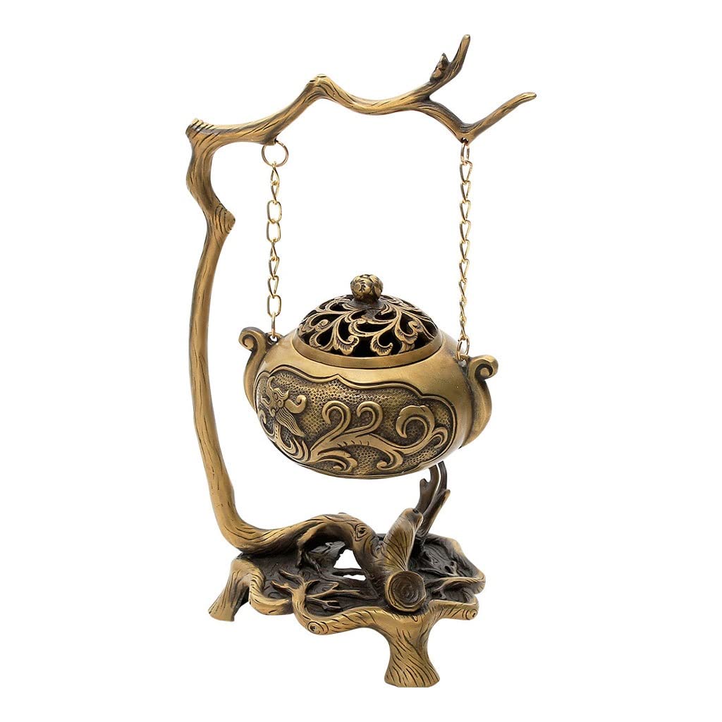 Incense Burner Copper Hanging Incense Burner Personality Plate Ball Ornaments Waterfall Incense Burne