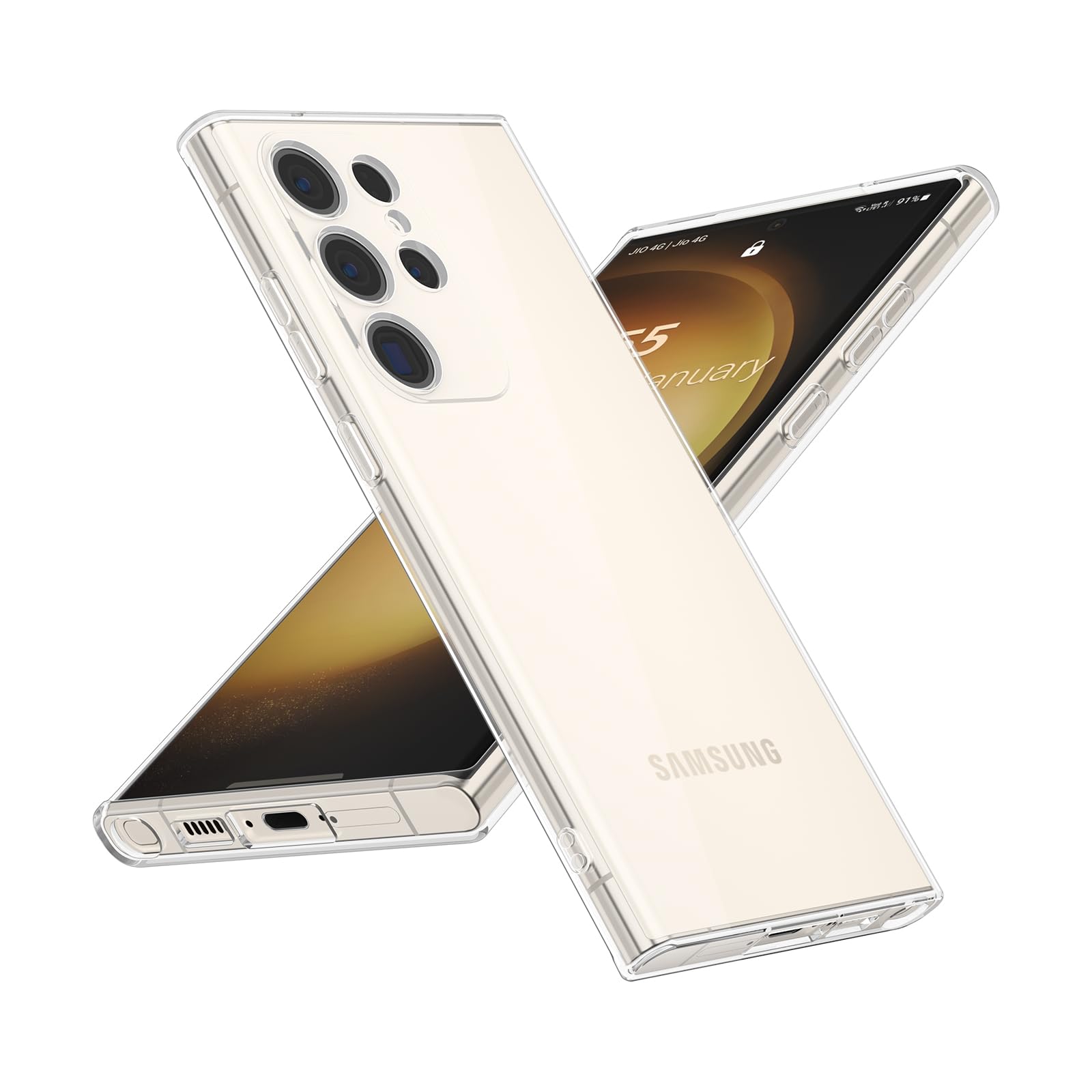 Oumida for Samsung Galaxy S23 Ultra Case Waterproof, Built in Screen Protector 360° Full Body Heavy Duty Shockproof IP68 Waterproof Galaxy S23 Ultra Case 5G 6.8 inch (Clear)