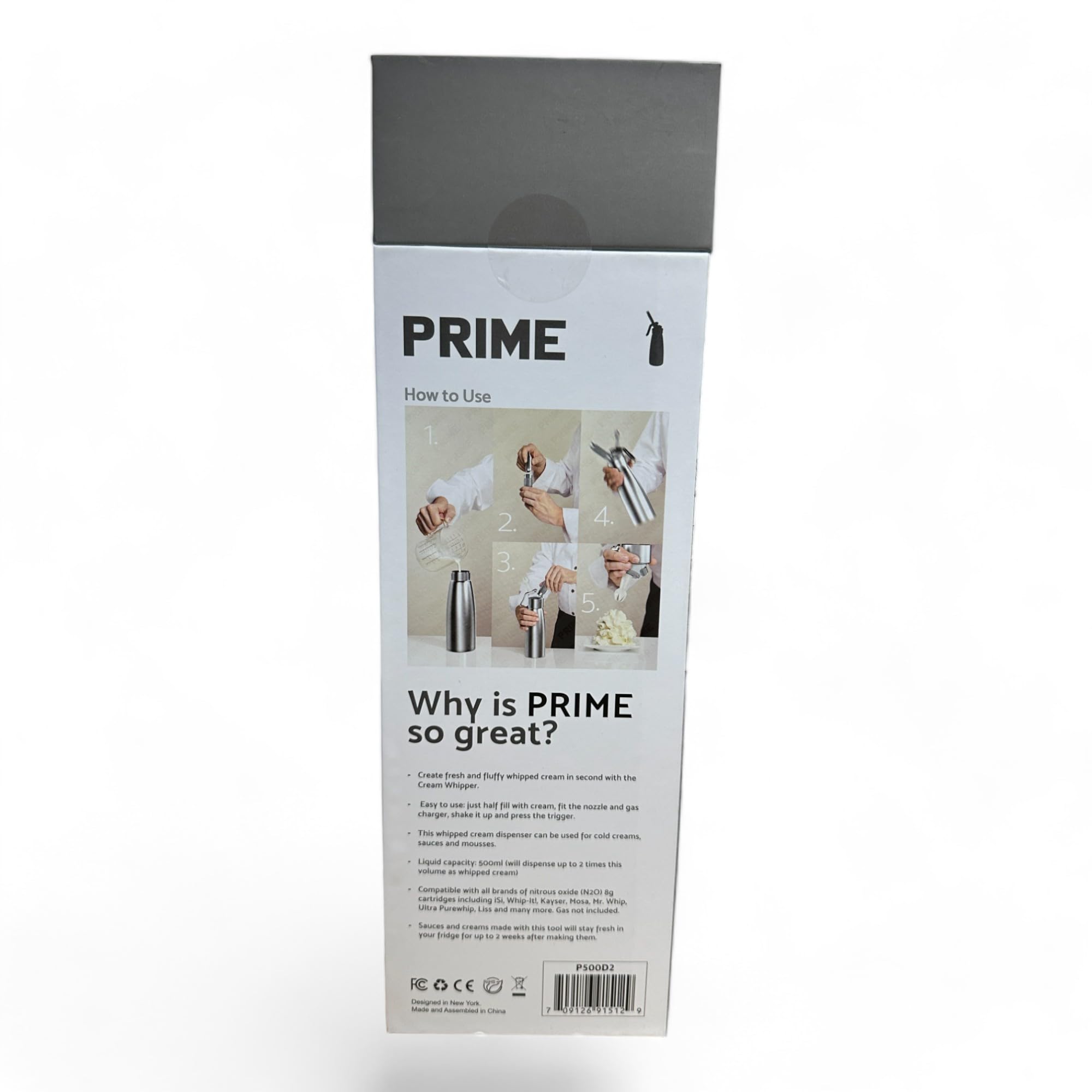 Generic Silver Whipped Cream Dispenser 500ml (1 Pint)