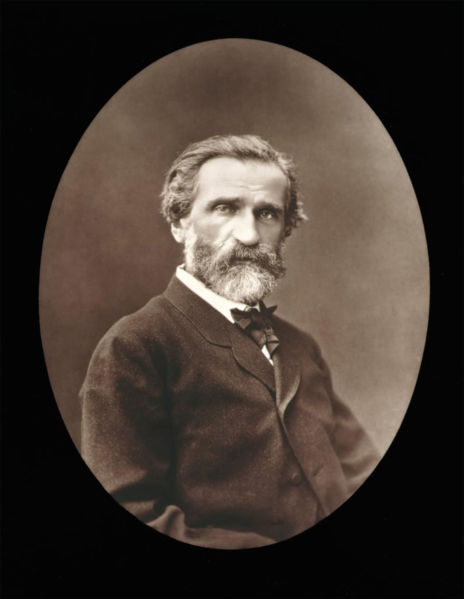 SERENDIPITP Vintage Picture Print on Canvas Wall Art Poster Giuseppe Verdi by Etienne Carjat Artwork Print Poster for Wall Decor 60x90cm