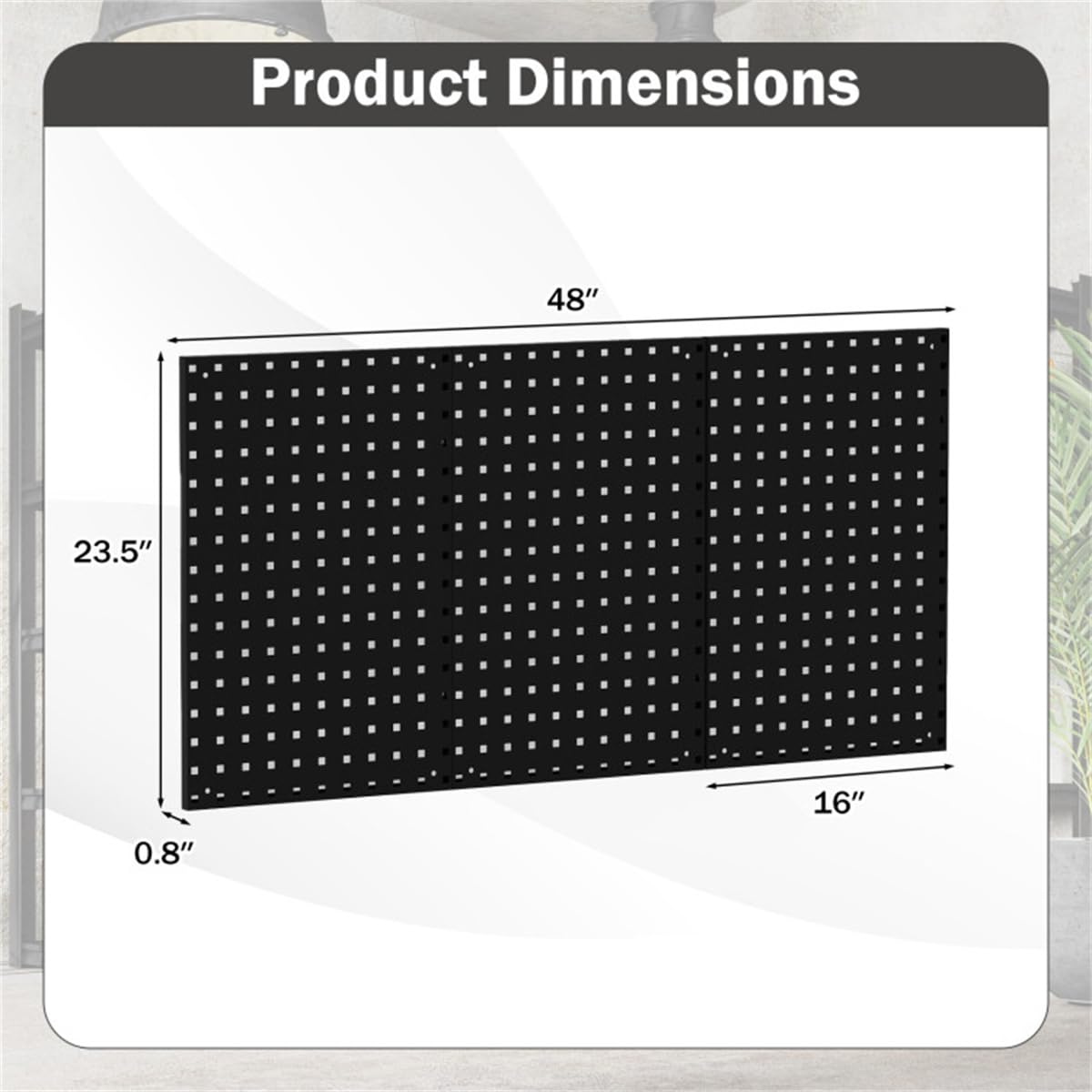 Pegboard Organizer Wall Control 4 ft. Metal Pegboard Standard Tool... Pegboard Organizer Wall Control 4 ft. Metal Pegboard Standard Tool...