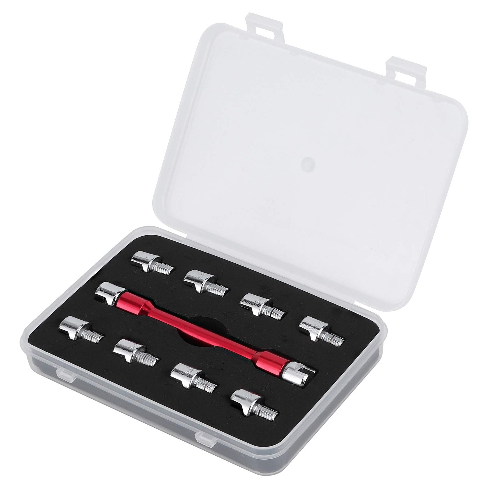 Clé dynamométrique pour rayons de moto, jeu de clés CNC de 5,0 à 6,8 de longueur, 93 mm pour la plupart des (rouge)