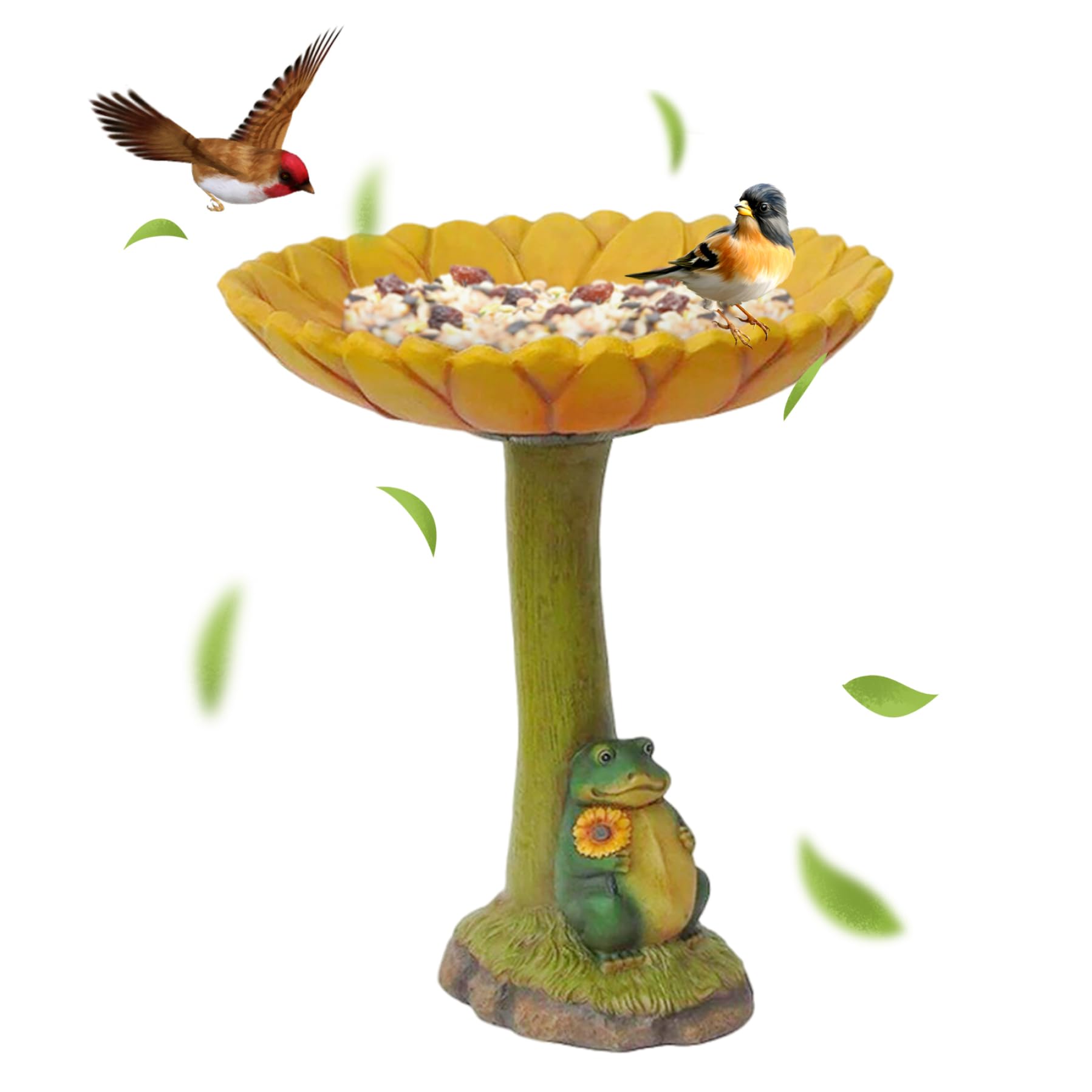 Baignoire d'oiseau sur pied tournesol pour décorer votre terrasse et jardin