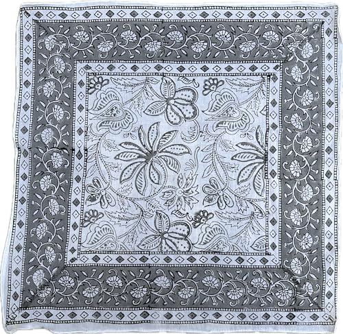 100% High Quality Kerchiefs - Hand Block Bandanas For Women - Handmade Hand Printed Cotton Bandana For Women - Unique Paisley Design Scarf, Premium Scarfs For Men and Women3