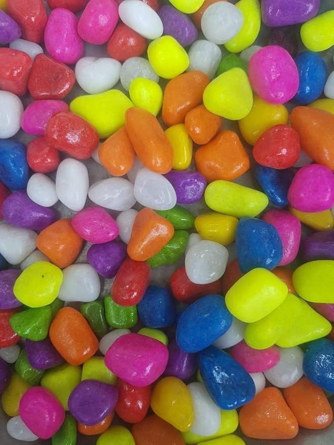 Image of BKD 1Kg Multi Colored Pebbles /Gravels /Stone Pebbles for Gardening & All Purpose Pack
