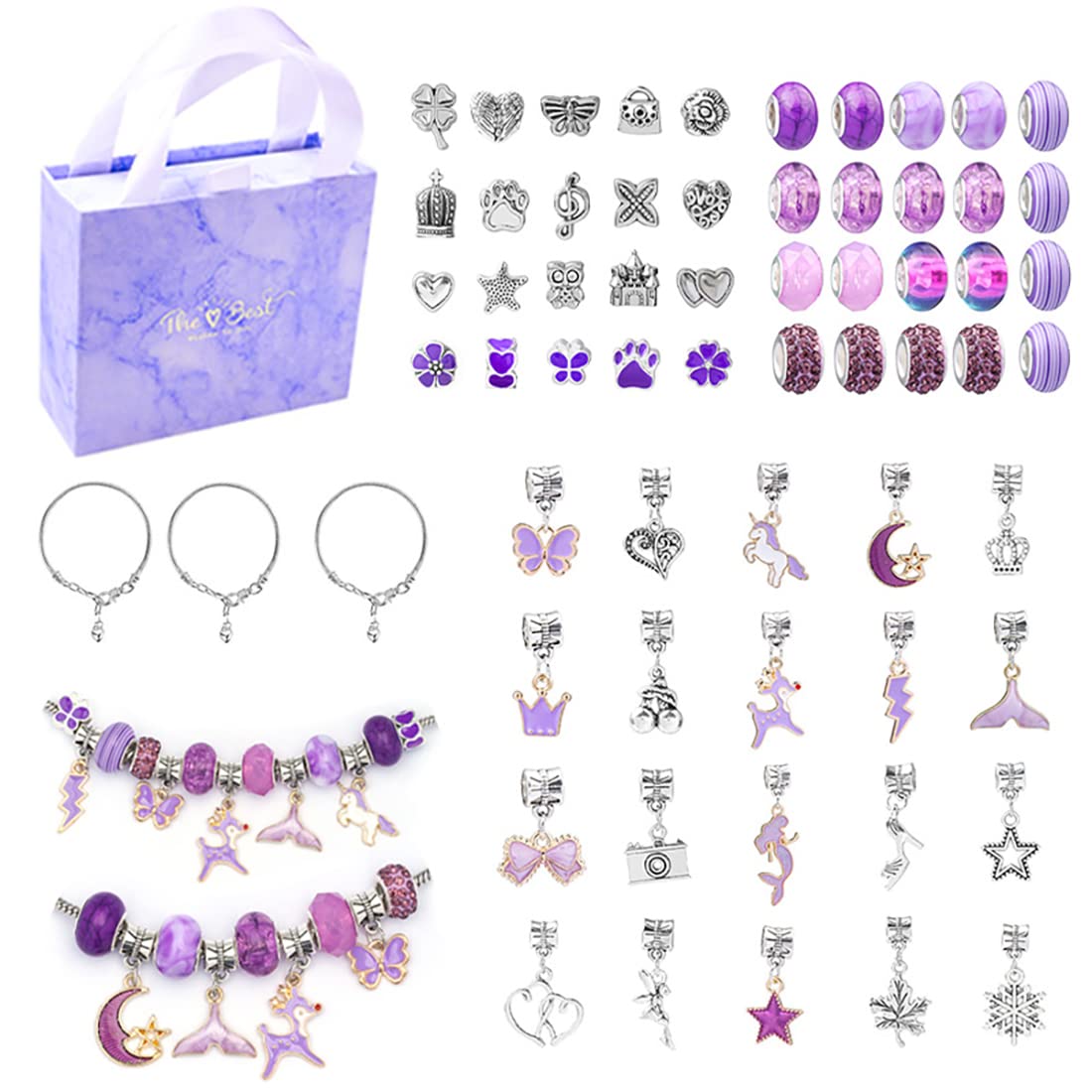 Amazon | Voyyphixa ビーズ アクセサリーキット ブレスレット チャーム