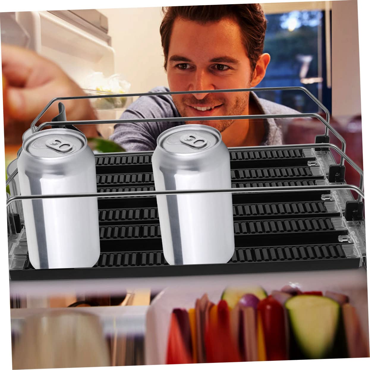 3pcs Automatic Drink Pusher Machine for Supermarket Shelves Set with Glide Mechanism for Efficient Beverage Dispensing in Refrigerators and Vending Machines